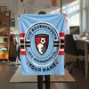 Custom Name AFC Bournemouth Flannel Blanket, High quality Comfortable for All Seasons, Home Decor, Warmth and Comfort