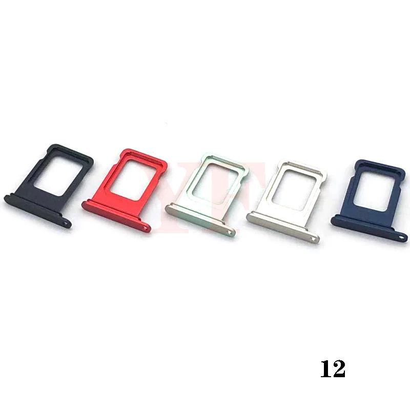 100pcs Sim Tray Holder For Iphone 6 6S 7 8 Plus X XS Max 11 12 Pro Mini SIM Card Tray Slot Holder Adapter Socket Repair Parts