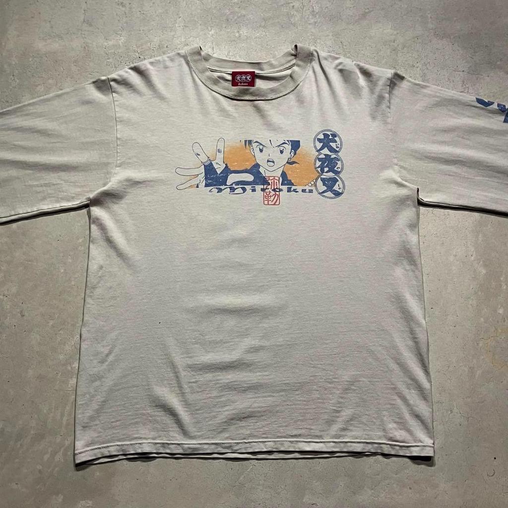 [USED] 00s INUYASHA Inuyasha Miroku Anime Manga Long-sleeved T-shirt