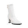 34-48 Skinny Boots Autumn and Winter Short Boots Elastic Legs Long Temperament Pointed French Heightening Thick Heel Elegant