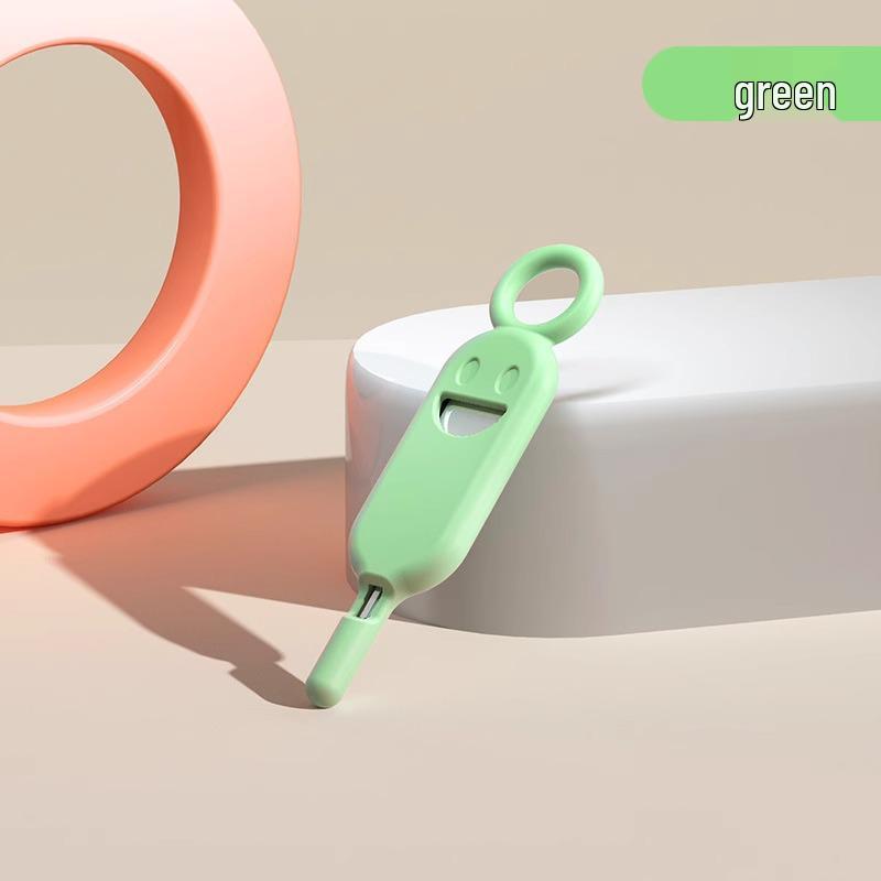 Silikonová klíčenka s držákem na špendlík pro vyjmutí SIM karty - Kompatibilní s Apple, Huawei, Mi, Proti ztrátě, Multifunkční, Přenosná.