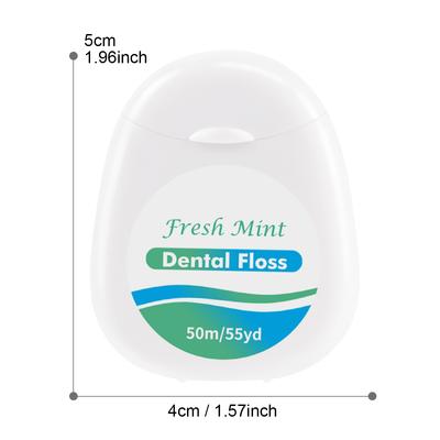 12 Pieces, 6 Pieces, 3 Pieces - Mint Dental Floss Roll -50 Meters 1 Piece - Suitable for Personal Interdental Cleaning Tool