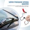 Wiper Arm Pressure Spring Booster, 6Pcs Windshield Wiper Booster Springs with Silicone Cap for Improved Visibility In Rain/Snow, Suitable for Most
