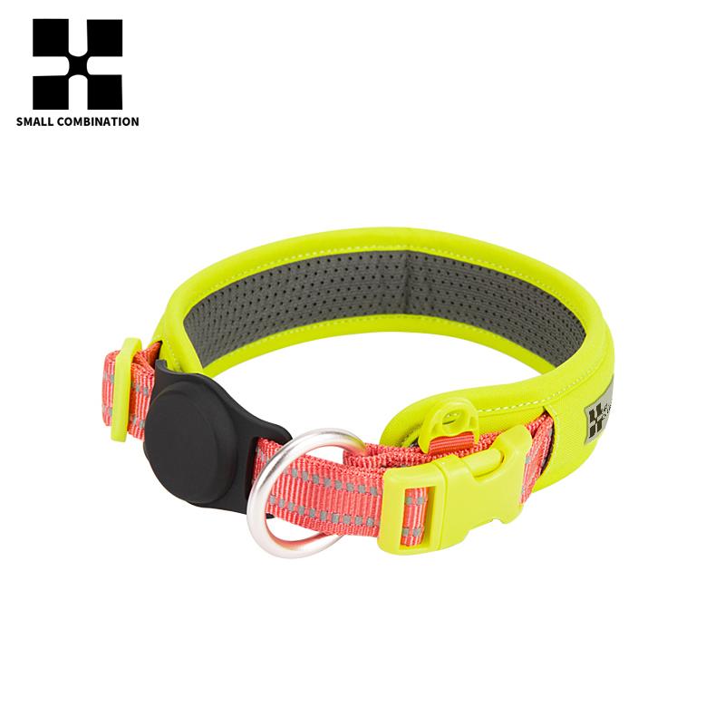 Personalized AirTag Dog Collar Adjustable Nylon Reflective Padded Pet Dog Collar for Small Medium Large Dog Accessories
