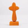 Magnetic Base Crosses Figurine Portable Crucifix Sculpture Wood Cross Statue  Living Room