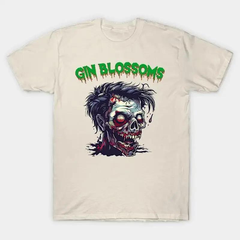 

Gin Music Blossoms Band T Shirt White Color Cotton All Size Bt982 5XL різнокольоровий
