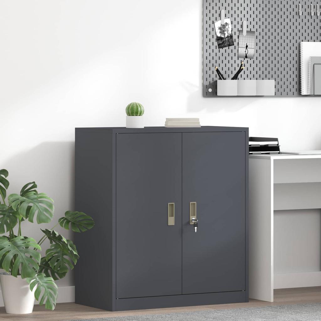 Storage Cabinet Anthracite Grey 80 x 40 x 90 cm Steel