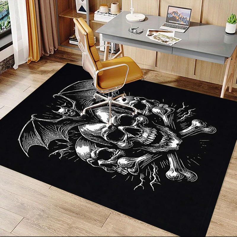 1PC Skull Bat Non-Slip Floor Carpet, Suitable for Office, Bedroomand Playrooms. It Can Also Be Used As a Sofa Footrest cover-T71