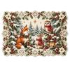 Snowman Elk Xmas Table Mat Coaster Square Dining Mat Christmas Table Placemat  Winter Season