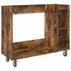 Golfschrank mit Rädern Rauch-Eiche-Finish 120 x 45 x 98 cm