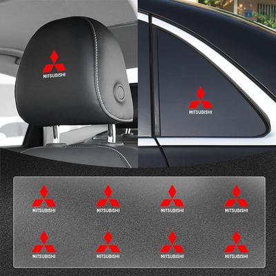 Car Front Seat Headrest Badge Decal Car Side Window Sticker For Pajero Outlander Xl Montero Lancer Triton L200 Galant
