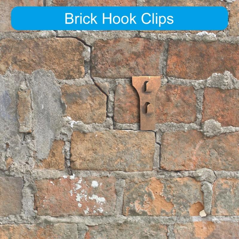 Versatile Brick Hangers for Outdoor Decorations Secure Hold Without Drilling Fits Standard Brick Set of 12 Pack