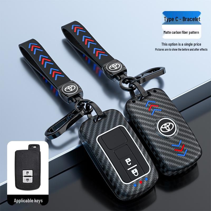 Toyota Camry Key Case for Junrui Land Cruiser - Frosted Remote Shell with Luminous Buckle