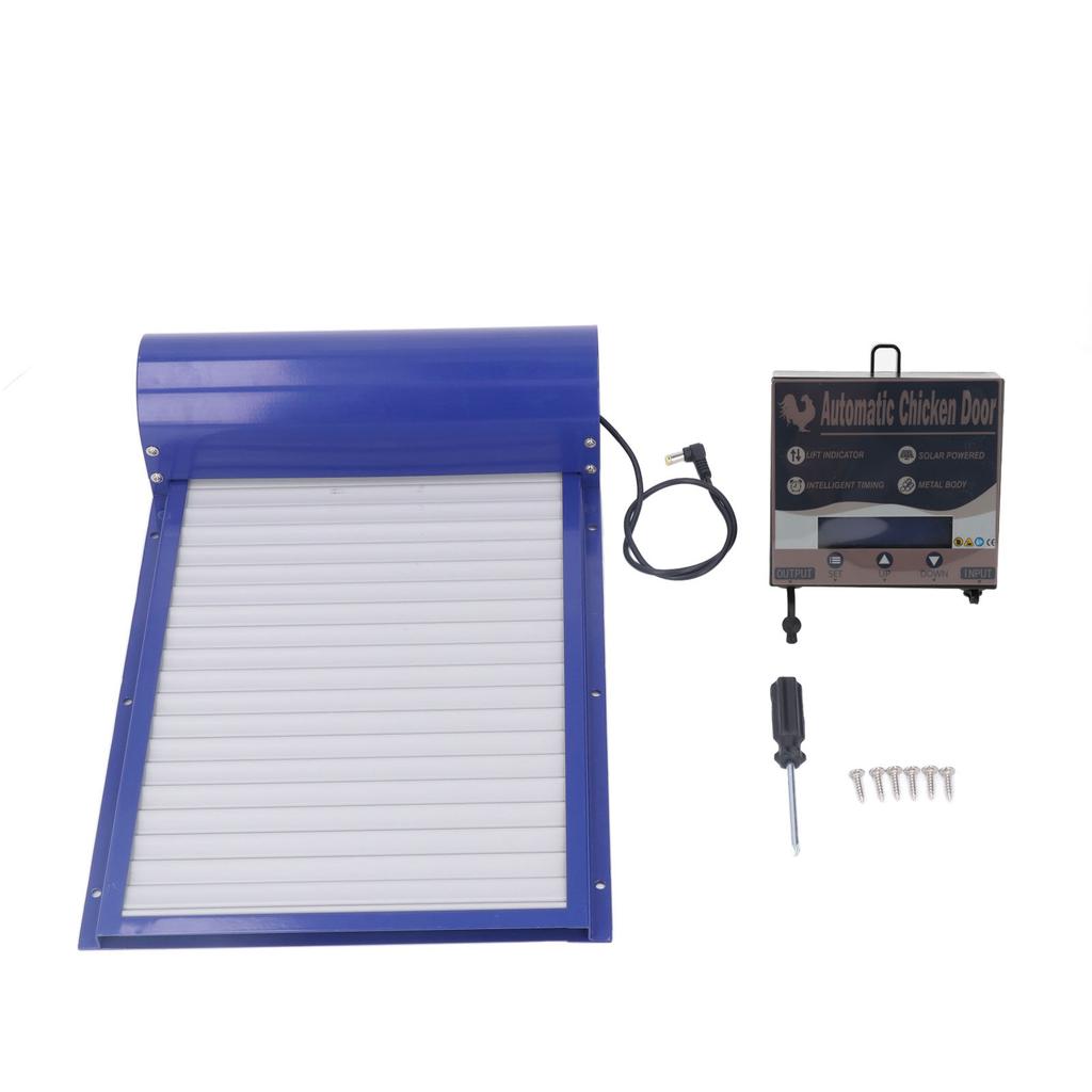 Automatic Chicken Coop Door with Time Setting Rolling Curtain Chicken Door Opener for Duck Goose