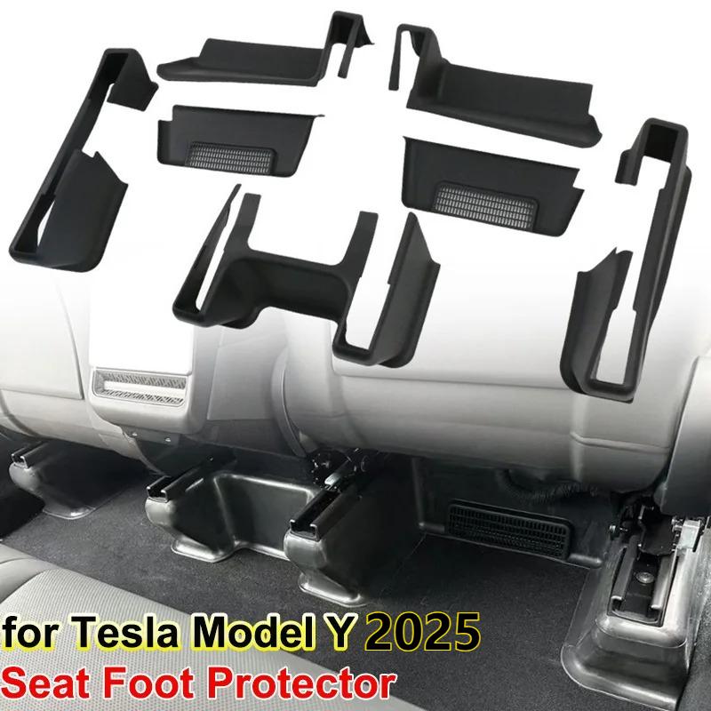 For Tesla Model Y Juniper 2025 Full Protection Accessories Front Seat Rail Guard Sticker Rear Door Sill Protector Anti-kick Pad