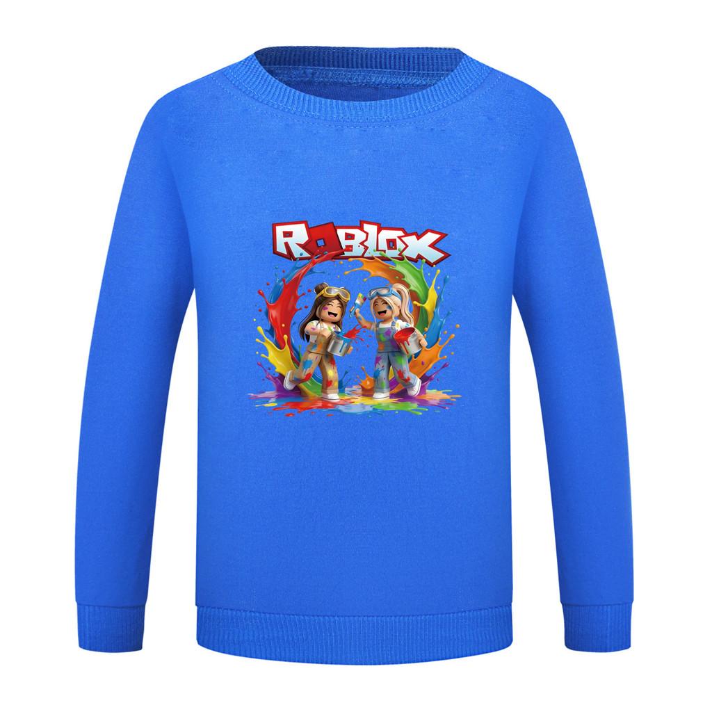 5577 Multi-color Children Boys Girls Roblox Printed Round Neck Long Sleeves Sweatshirt Top