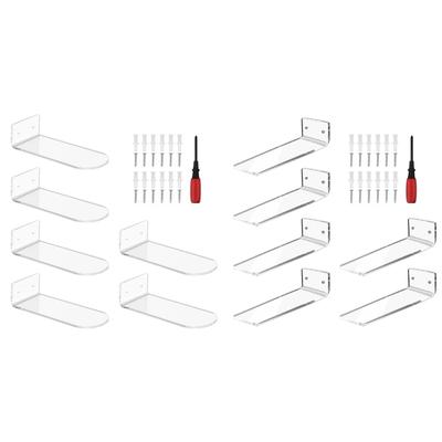 Wall Mount Shoe Display Shelves Sturdy Wall Holder Rack for Shoes and Sneakers Practical Clear Floating Shelves