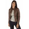 SKINOUTFIT Women Brown Leather Jacket Real Lambskin Leather Biker Motorcycle Jacket Coat