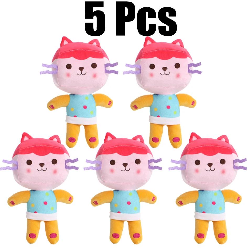 25cm 8 Adet Gabby'nin Oyuncak Evi Peluş Oyuncak Çizgi Film Dolgulu Hayvan Deniz Kızı Kedi Deniz Kızı Peluş Bebek Çocuk Noel Hediyesi