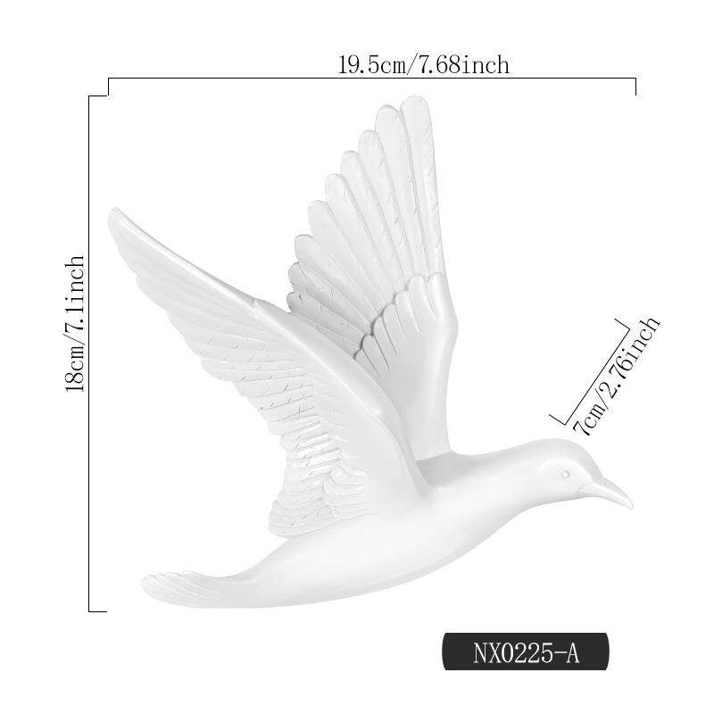 Europäischer dreidimensionaler Vogel-Wandschmuck Schwalbe Wandbehang Abstrakte Tierornamente Heimwanddekoration