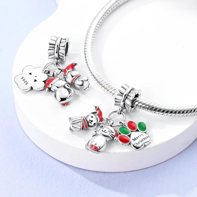 copper Christmas Gifts Charm Bead Charms Snow House Bead Charms Christmas Collection FIt Authentic Bracelets Do It Yourself Fine Jewellery Gifts for W