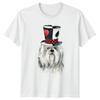 Dog Wearing Card Hat Animals Unisexs TShirt Cute Graphic Tee