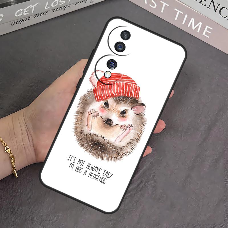 Kawaii Hedgehog Heart Case For Honor X8b X9b X8 X9 X6a X7a X8a X9a Cover For Honor Magic 6 5 Pro 50 70 90 Lite
