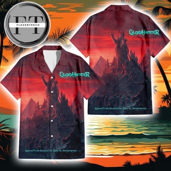 Gloryhammer Legends From Beyond The Galactic Terrorvortex Album Cover 2025 Summe Unisex T-Shirt XXXXL