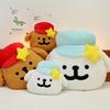 Maltese A Wearing Hat Plush Toy Cartoon Stuffed Dolls Room Decoration Kids Gifts