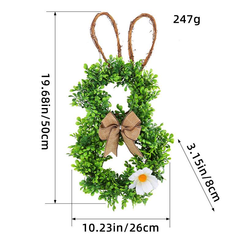 2026 Easter Wreath: Simulated Greenery, Dry Branches & Rabbit Decor for Wall Hanging