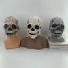 Realistic Full-Head Moving Jaw Latex Skull Mask Reusable Horror Skeleton Costume for Halloween Party Haunted Funny Party Mask
