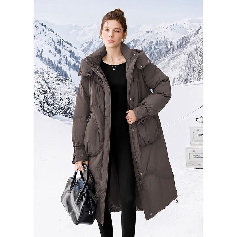 

Women s Hooded Over-the-Knee 90% Duck Down Parka S
