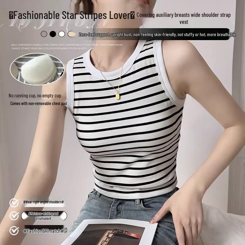 

La Chapelle Women s Striped Slim Fit Camisole S