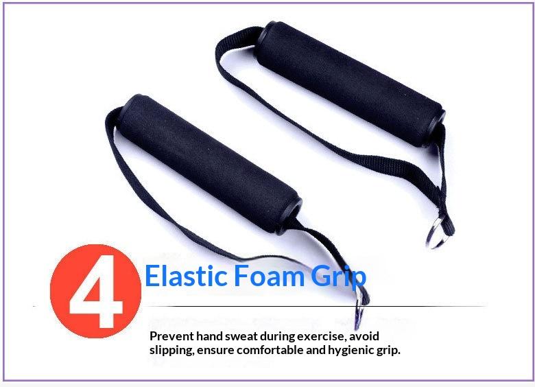 Gym Fitness Training Equipment Sit up Abdominal Exercise Three Tube Pull Rope Pedal Tensioner