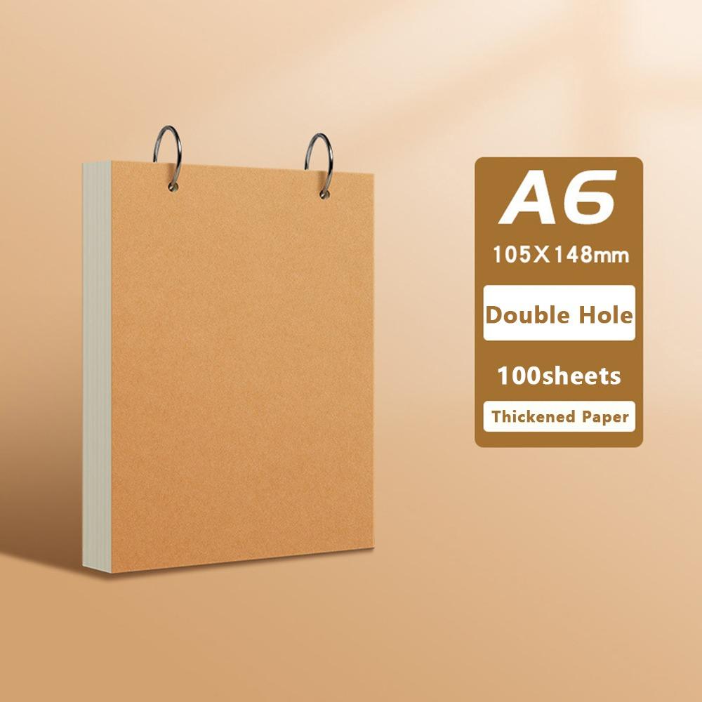 

Blank Notepad Detachable Writing Book Cartoon Loose-leaf Notebook Back To School Gift A6 02