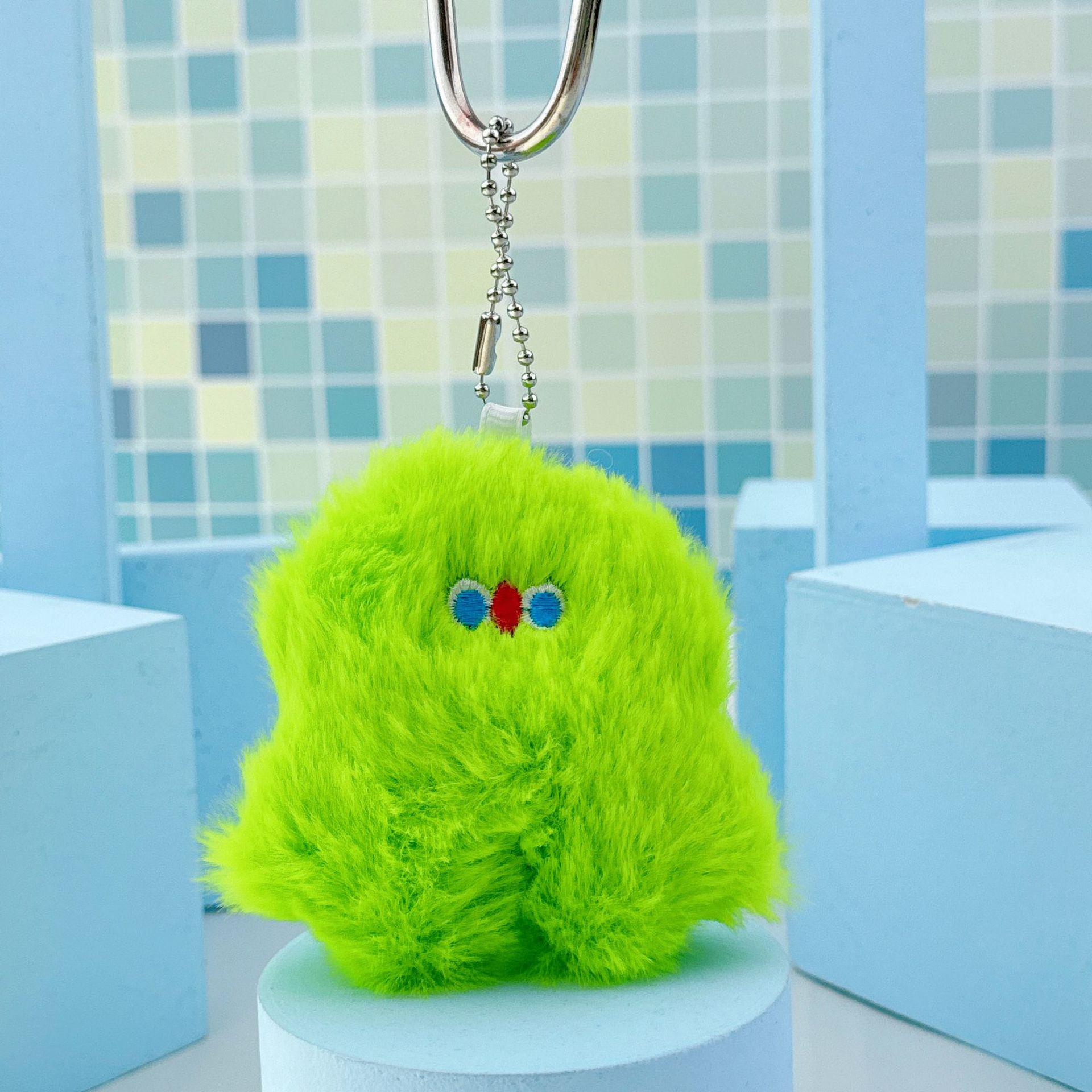 

Cute Pink Plush Doll Charm Keychain Accessory