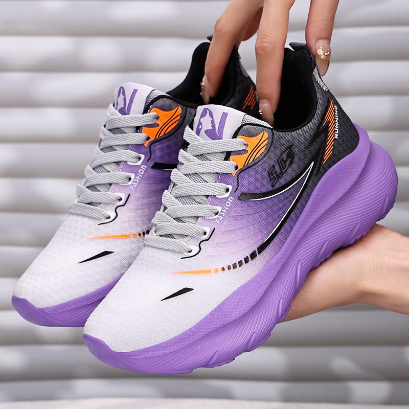 Sneakers women's new flying woven light mouth single shoes soft sole not tired feet running shoes fashion casual shoes