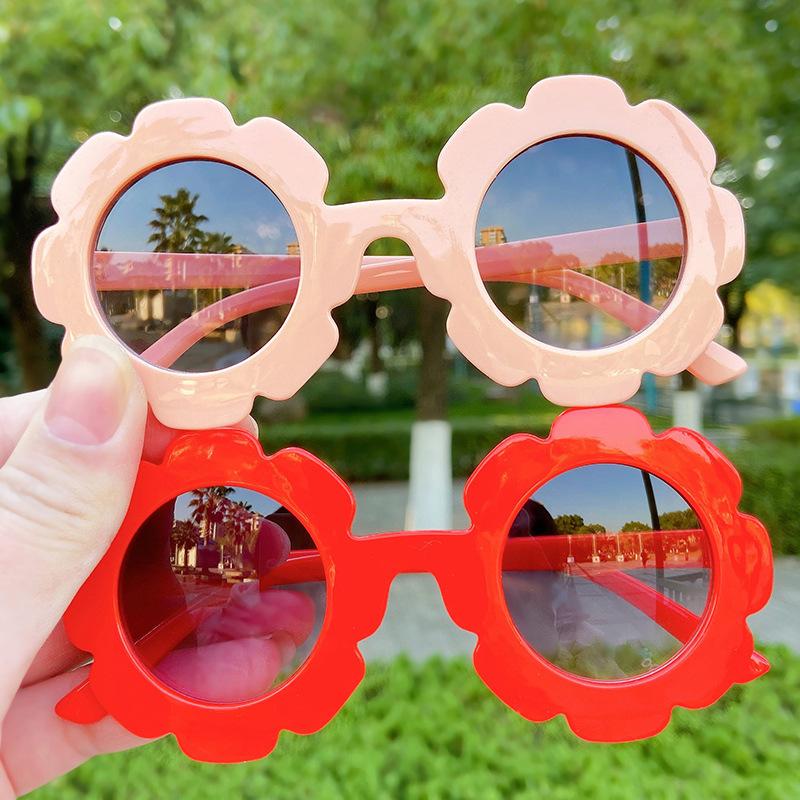 Nette Runde Sonne Blume Kinder Sonnenbrille Uv400 Junge Mädchen Schöne Blumen Sonnenbrille Kinder Ausflug Party Brillen Oculos De Sol