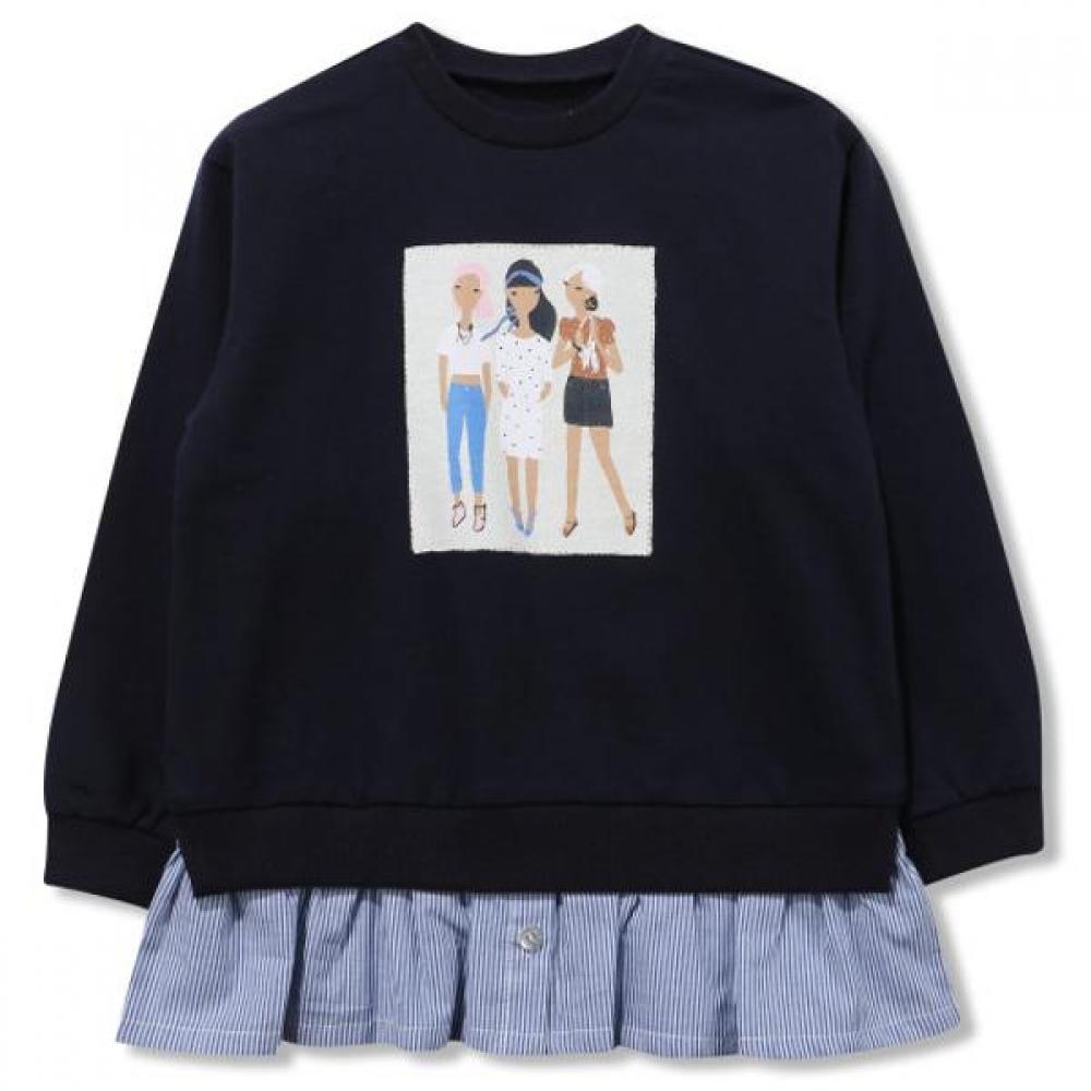 

[comance] Толстовка для девочек с рисунком C2012t160 Navy/100