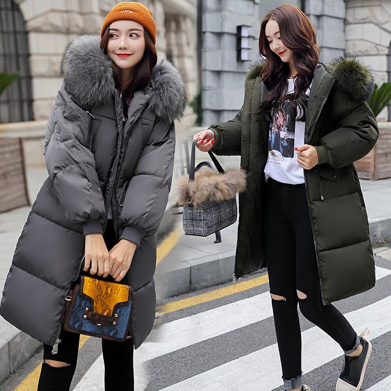 Down cotton-padded clothes, women's long bread clothes, large fur collar cotton-padded jackets, new thickened cotton-padded jackets, and coats.