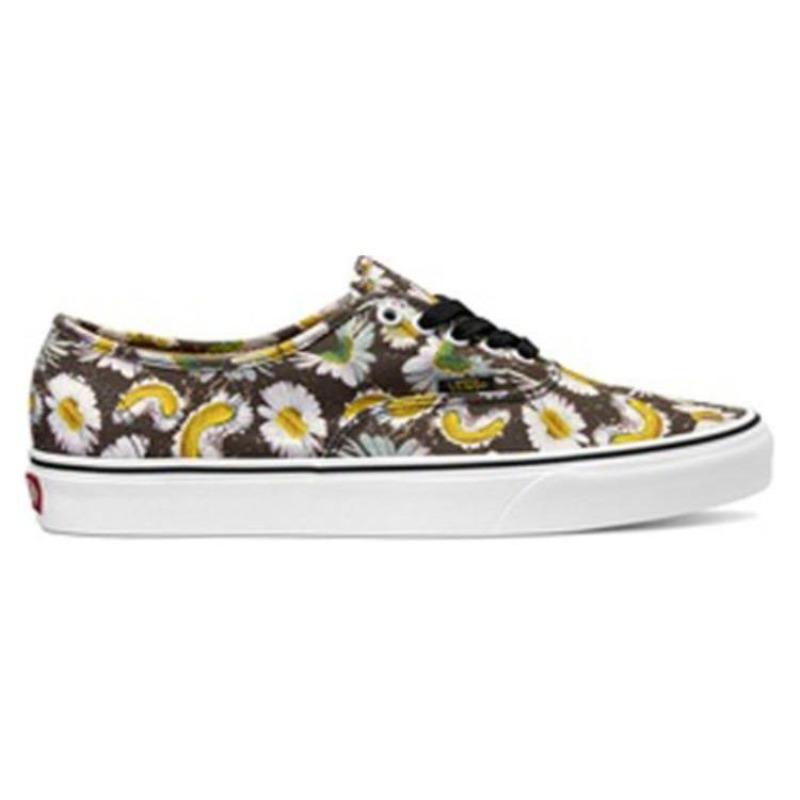 Vans Authentic Distorted Daisy Print Low Top Sneakers Unisex Black Multi VN0A5HZS9FV