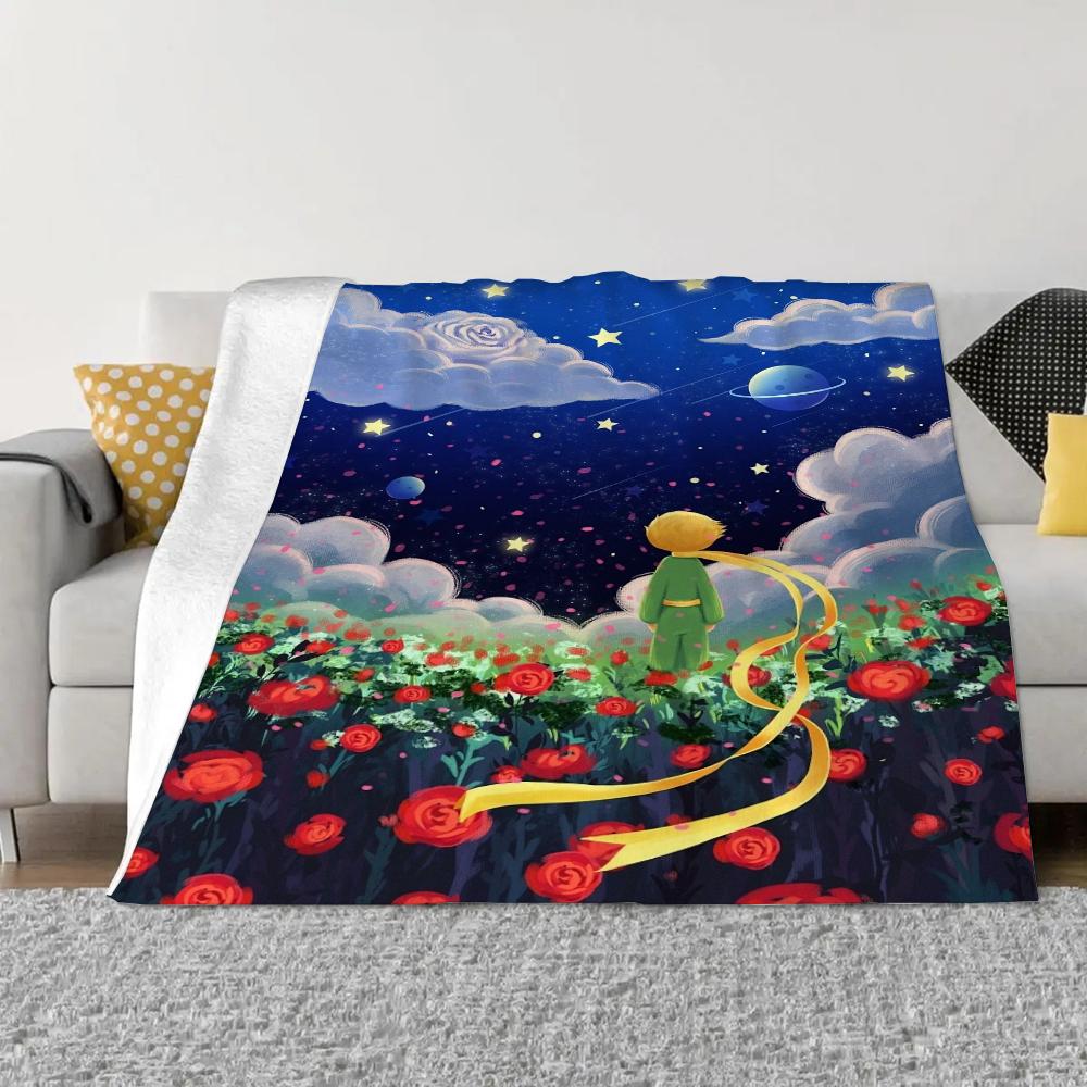 Le Petit Prince Fluffy Soft Blankets & Throws Knee Blanket King Size Luxury Bedding Bed Throw Home and Decoration Knitted Plaid