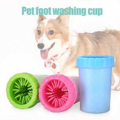 Dog Paw Cleaner Cup Portable Dog Paw Cleaning Tool Silicone Paw Cleaner with Soft Bristles for Medium Large Dogs Travel Park Visit