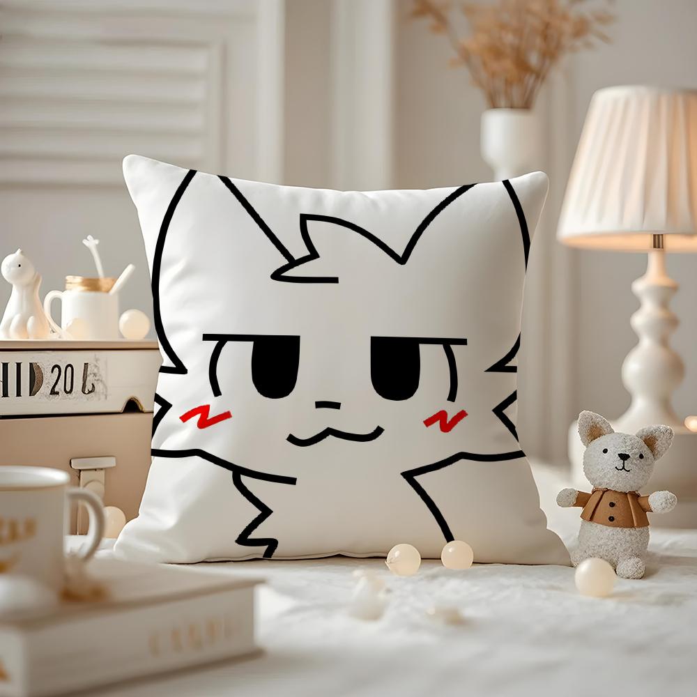Boykisser Silly Cat Cushion Cover Pattern Printed Pillowcase For Living Room Sofa Cushion Cover & Bedroom Decor