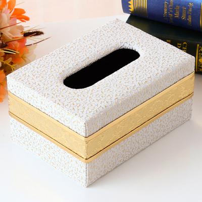 Faux Leather Home Car Tissue Box Storage Case Hotel Restaurant Paper Holder