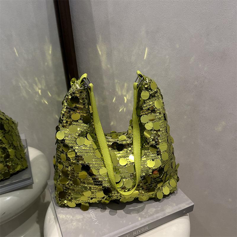 New Sequined Underarm Bag Women's High-end Portable Shoulder Bag Texture Messenger Bag Cross