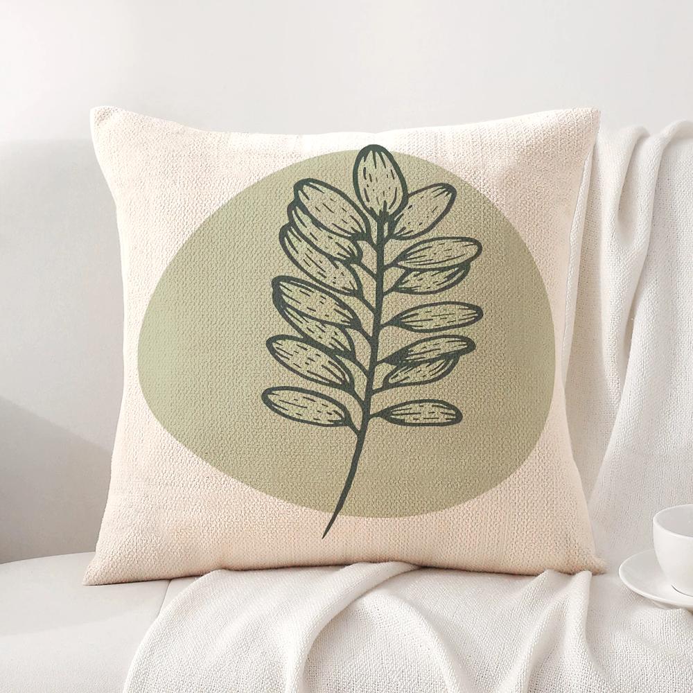 

Minimalist Plants Cushion Cover Natural Linen Organic Fabric DoubleSided Printing Sofa Home Decor Gift Pillow Cover 30x30cm