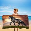 Asciugamano da Spiaggia Cavallo al Galoppo Animale Fresco Estate Microfibra Asciugatura Rapida Asciugamani da Bagno Bambini Adolescenti Viaggio Campeggio Tappetino Sportivo Regali Spa