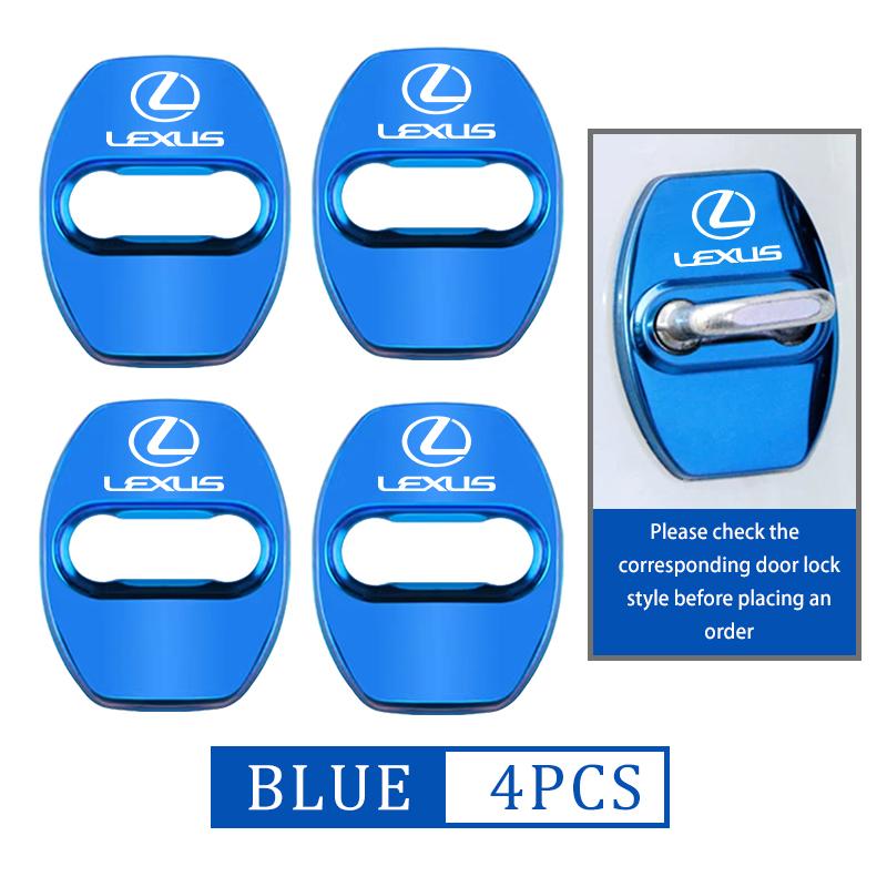 4PCS Car Door Lock Cover Stainless Steel Protection Accessories For Lexus UX250h RX450h RX300 GX470 CT200h RX400h NX300h RX350