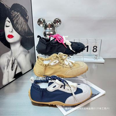 Leder Flachboden bequem und leicht 2 neue Frühling und Sommer neue Farbkombination Mode Freizeit Sportschuhe